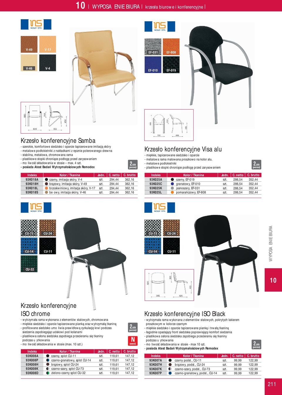 4 - posiada Atest Badań Wytrzymałościowych Remodex 93K018A czarny, imitacja skóry, V-4 294,44 362,16 93K018H brązowy, imitacja skóry, V-49 294,44 362,16 93K018L brzoskwiniowy, imitacja skóry, V-17