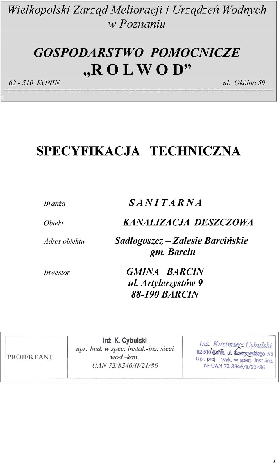 Okólna 59 ============================================================================== =