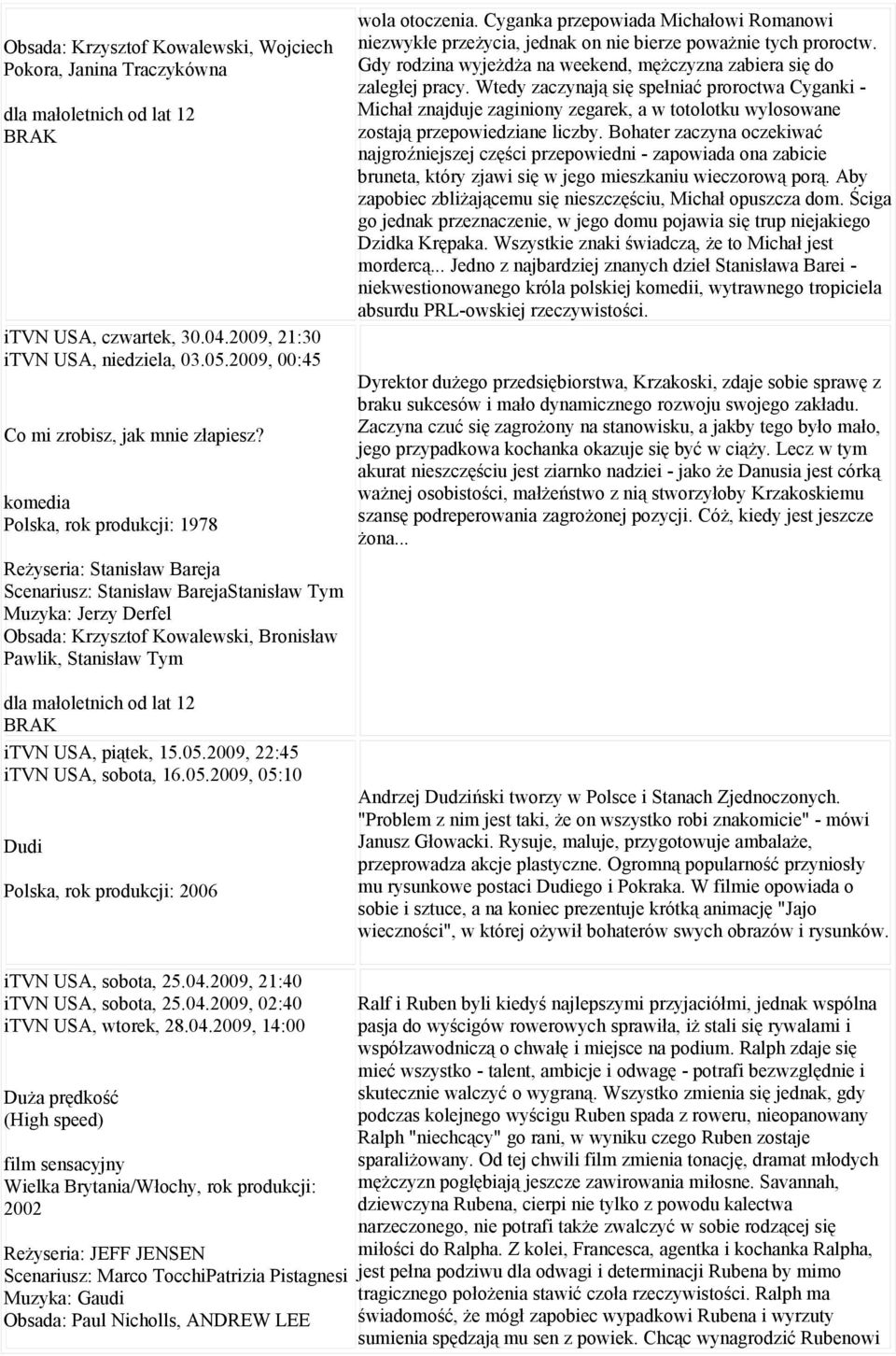 Cyganka przepowiada Michałowi Romanowi niezwykłe przeżycia, jednak on nie bierze poważnie tych proroctw. Gdy rodzina wyjeżdża na weekend, mężczyzna zabiera się do zaległej pracy.