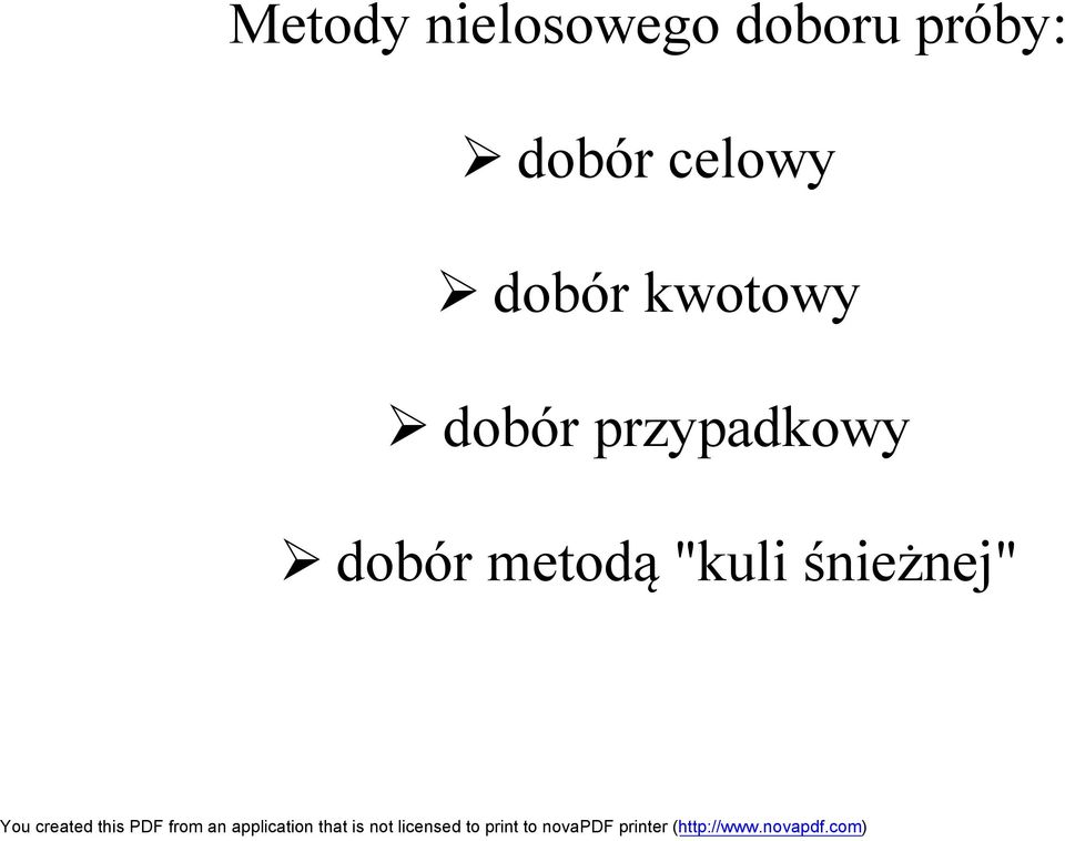 kwotowy dobór przypadkowy