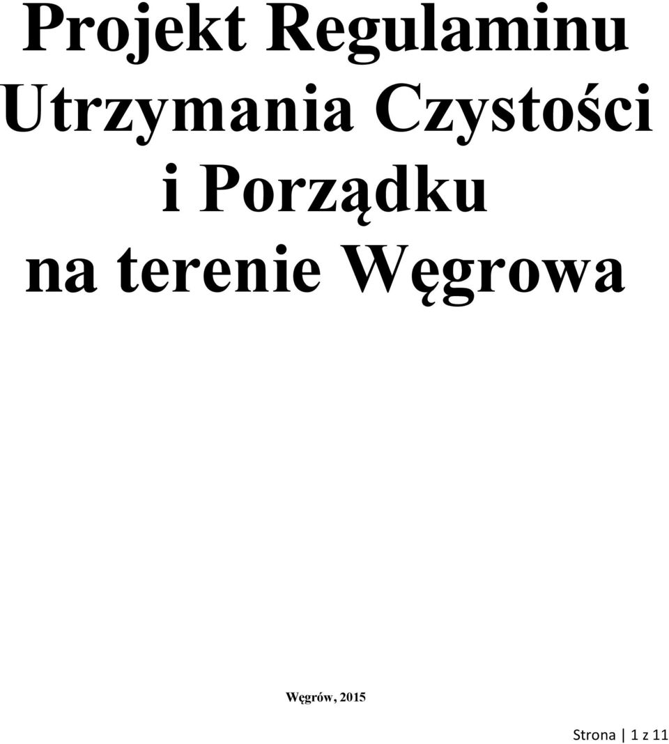 Porządku na terenie