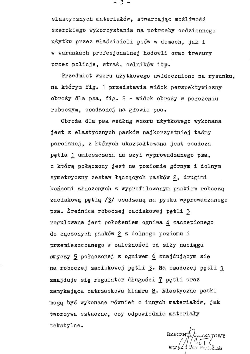2 - widok obroży w położeniu roboczym, osadzonej na głowie psa.