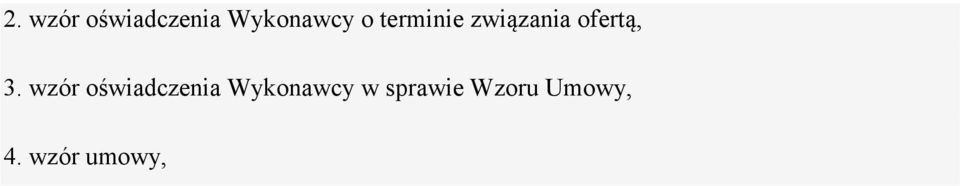 wzór oświadczenia Wykonawcy w