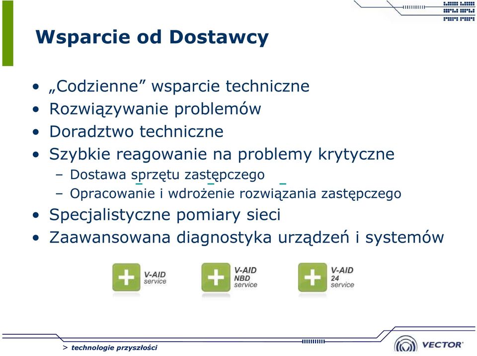 Dostawa sprzętu zastępczego Opracowanie i wdrożenie rozwiązania