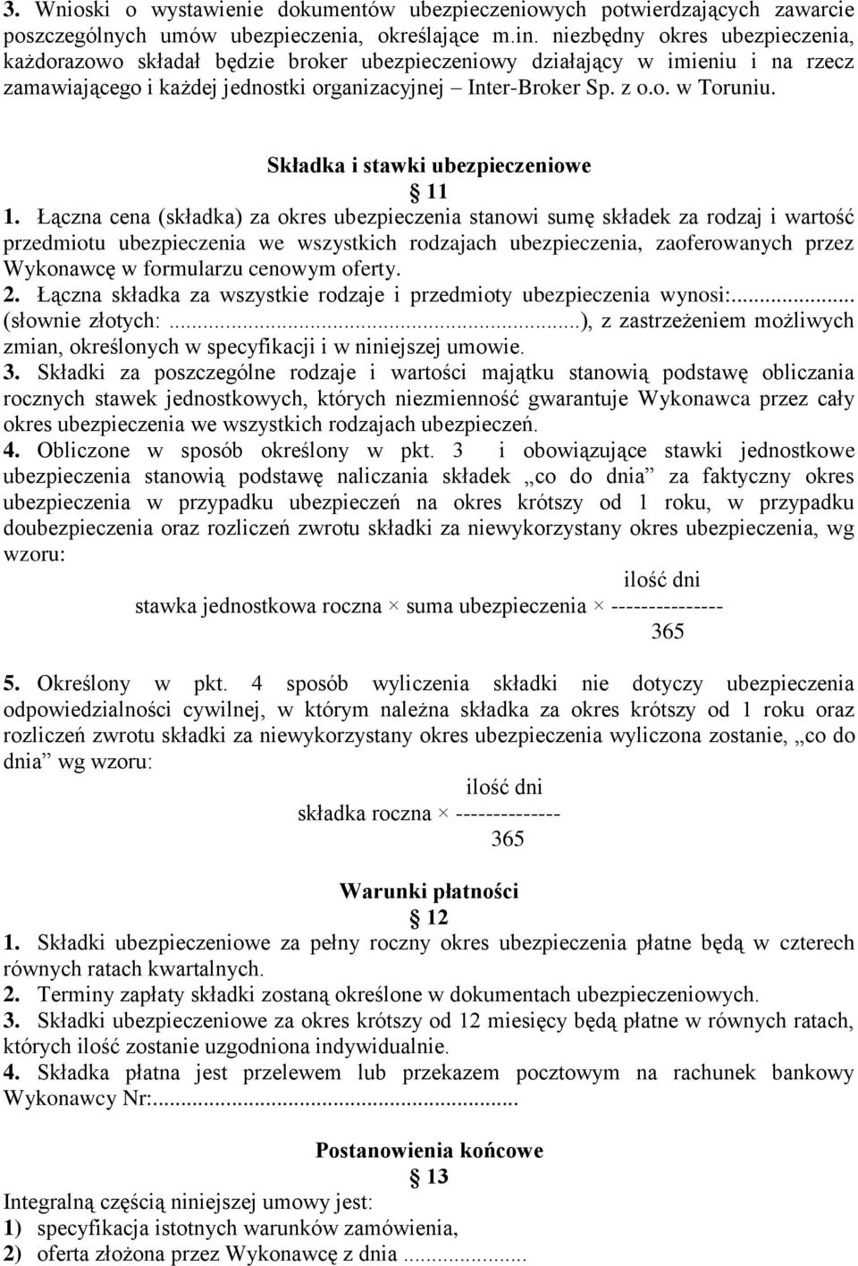 Składka i stawki ubezpieczeniowe 11 1.