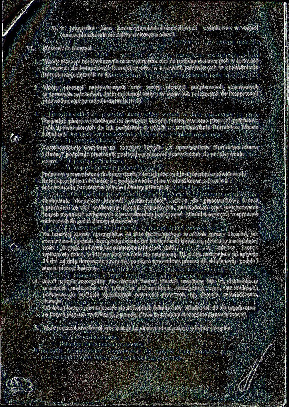 Wzory pieczęci nagłówkowych oraz wzory pieczęci podpisowych stosowanych w sprawach należących do kompetencji rady i w sprawach należących do kompetencji przewodniczącego rady.