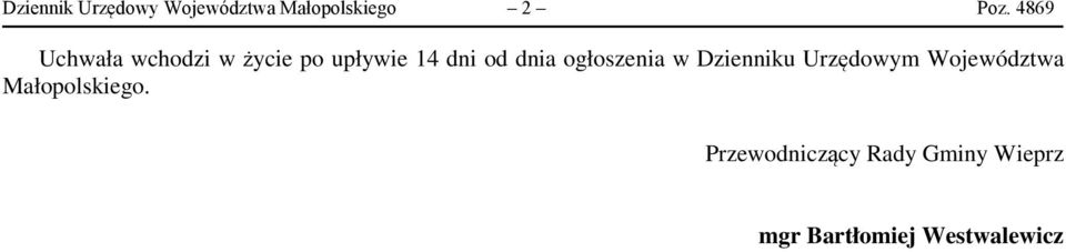 ogłoszenia w Dzienniku Urzędowym Województwa