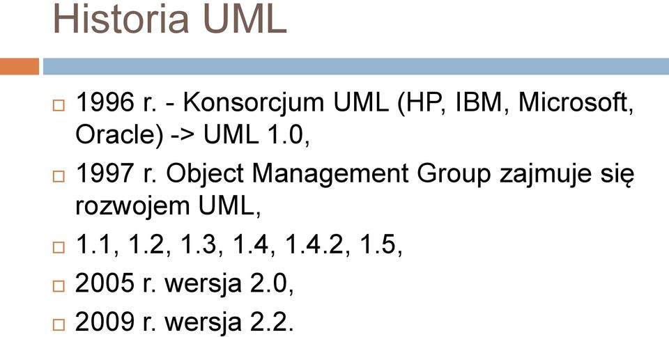 UML 1.0, 1997 r.