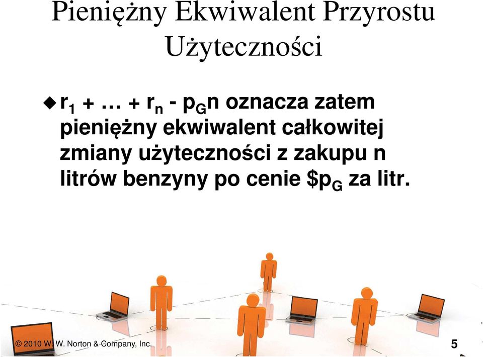 całkowitej zmiany użyteczności z zakupu n litrów