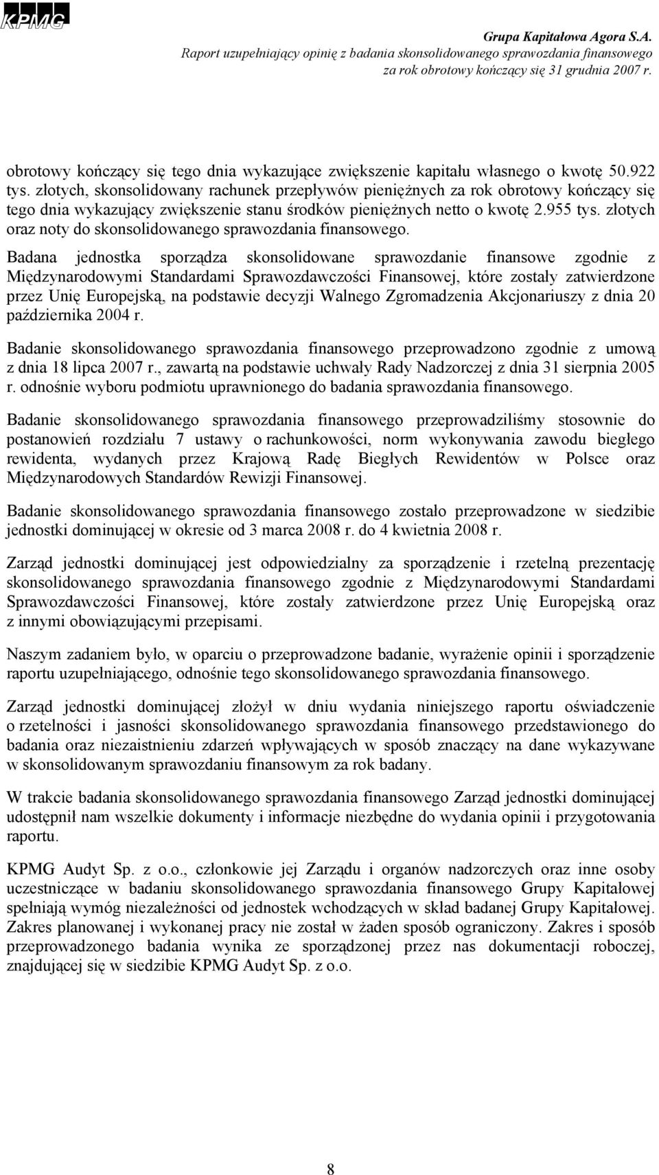 złotych oraz noty do skonsolidowanego sprawozdania finansowego.