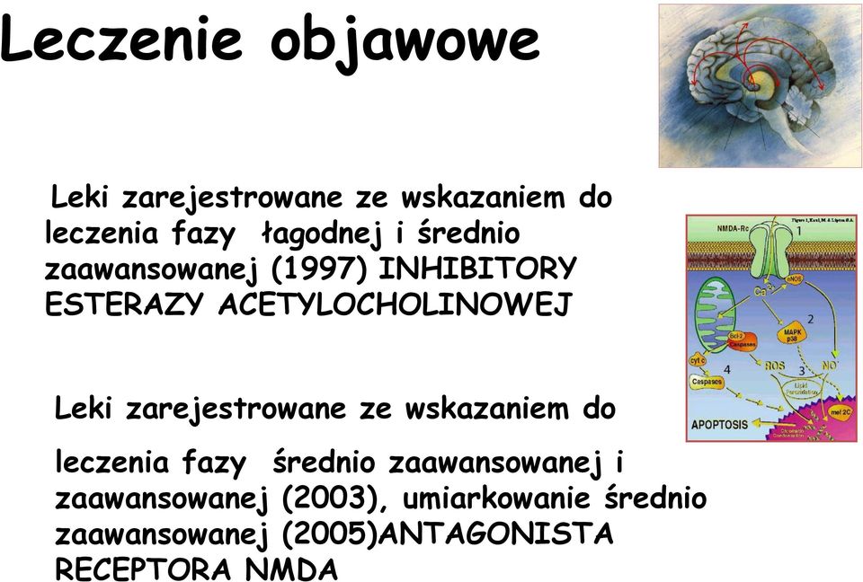 zarejestrowane ze wskazaniem do leczenia fazy średnio zaawansowanej i