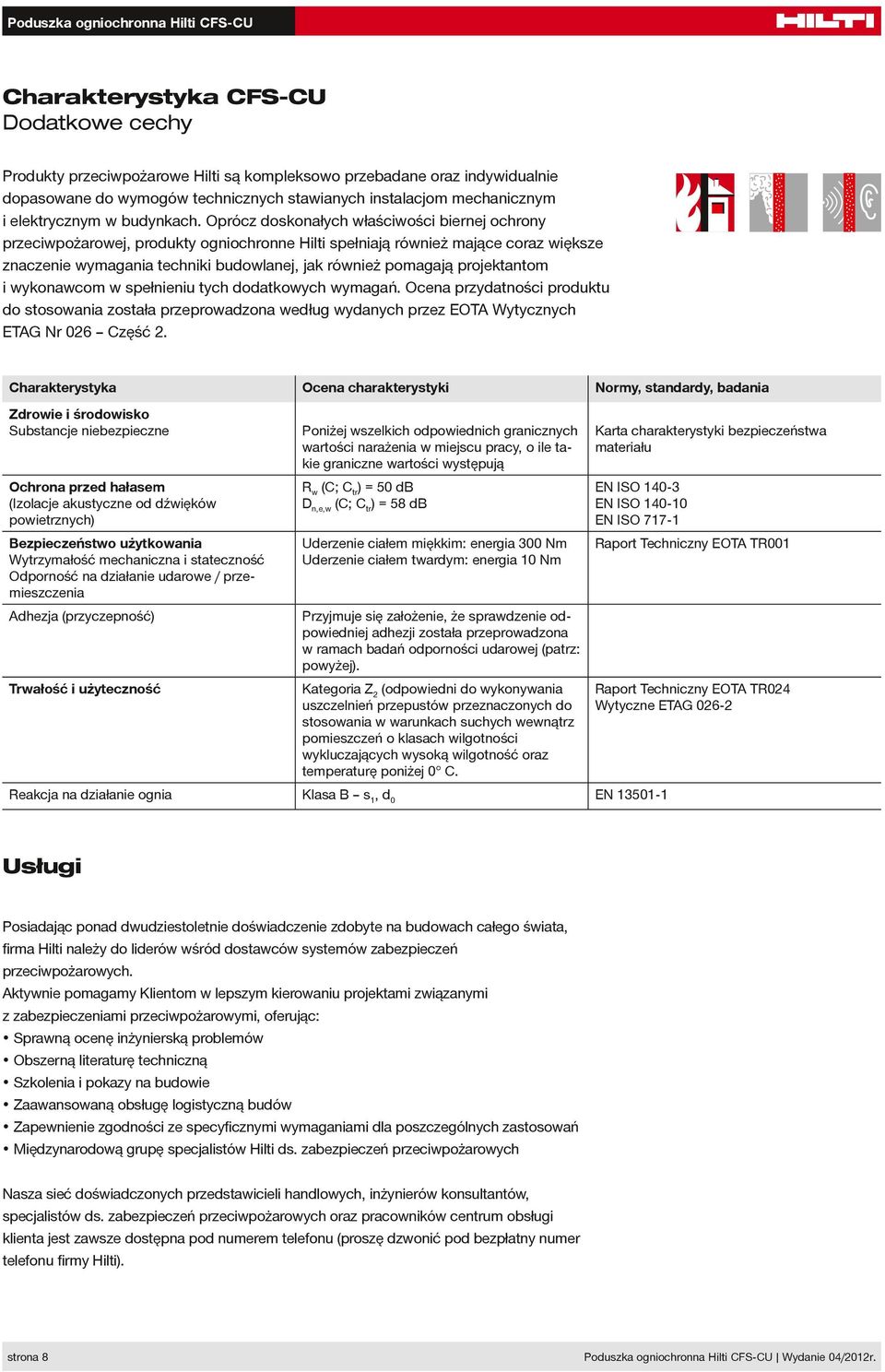 Oprócz doskonałych właściwości biernej ochrony przeciwpożarowej, produkty ogniochronne Hilti spełniają również mające coraz większe znaczenie wymagania techniki budowlanej, jak również pomagają