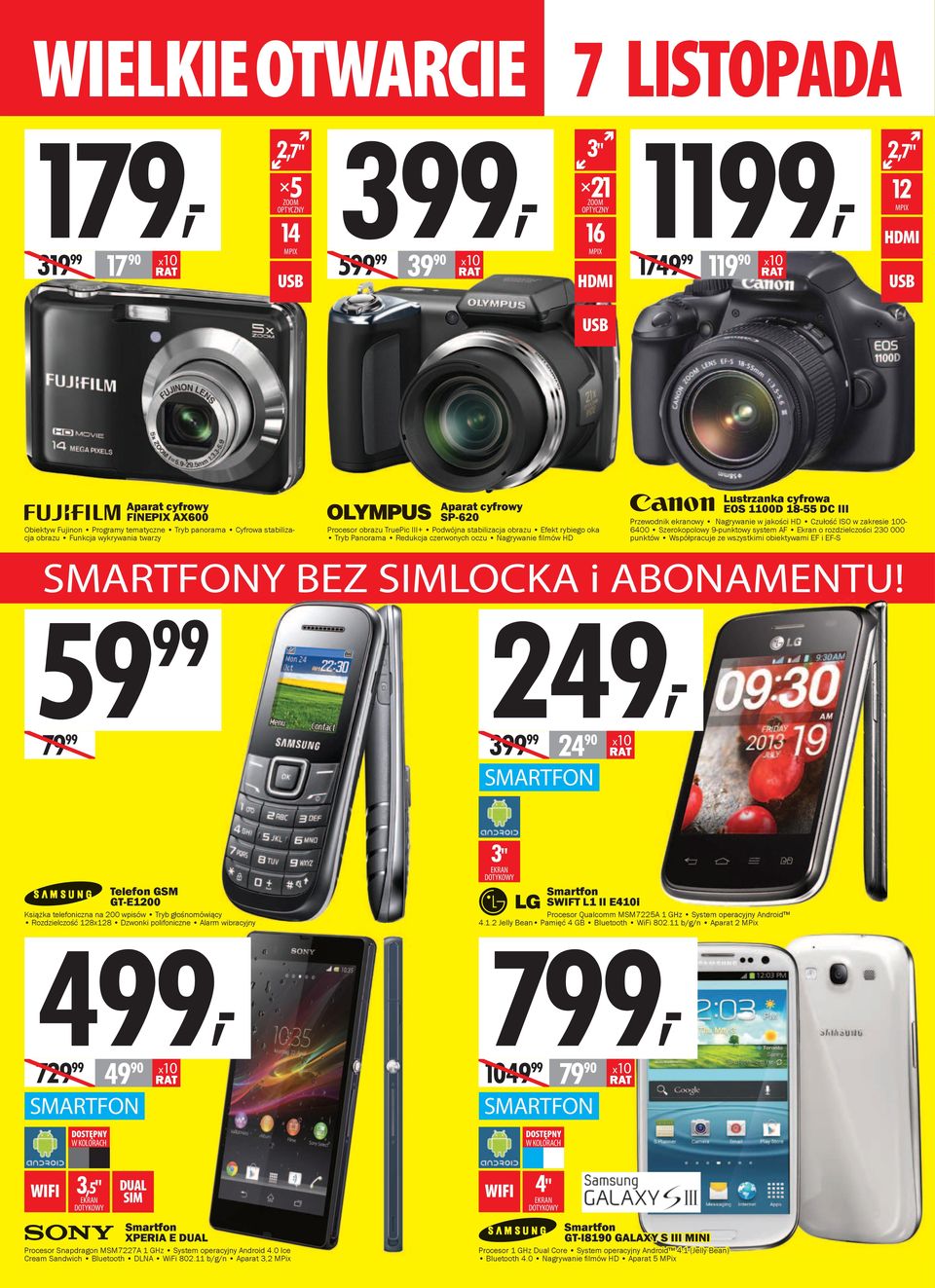 oczu Nagrywanie fi lmów HD Lustrzanka cyfrowa EOS 1100D 18-55 DC III Przewodnik ekranowy Nagrywanie w jakości HD Czułość ISO w zakresie 100-6400 Szerokopolowy 9-punktowy system AF Ekran o