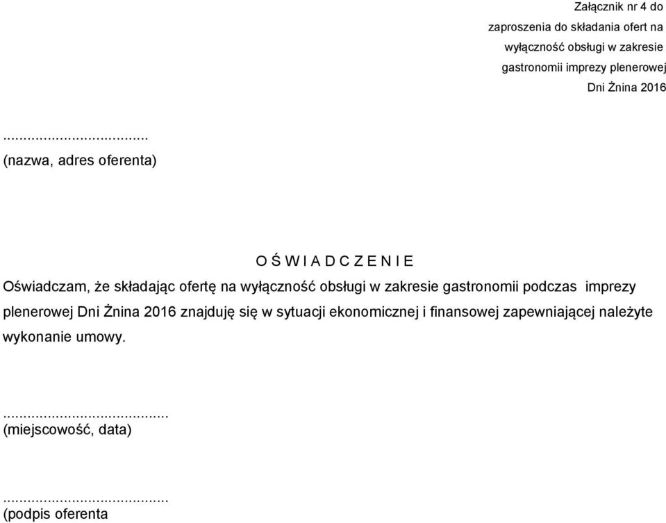 ofertę na gastronomii podczas imprezy plenerowej znajduję się w