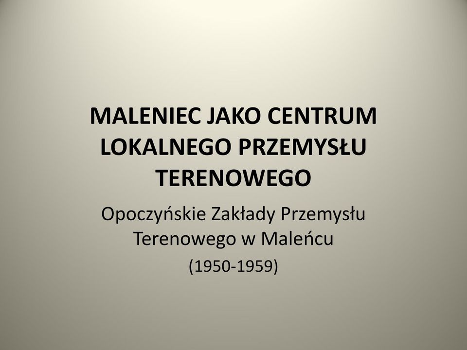TERENOWEGO Opoczyńskie