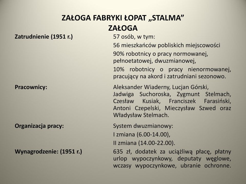 robotnicy o pracy nienormowanej, pracujący na akord i zatrudniani sezonowo.