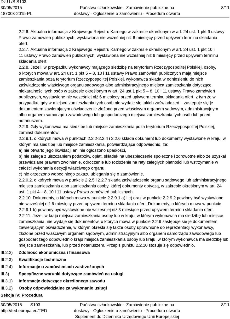 Aktualna informacja z Krajowego Rejestru Karnego w zakresie określonym w art. 24 ust.