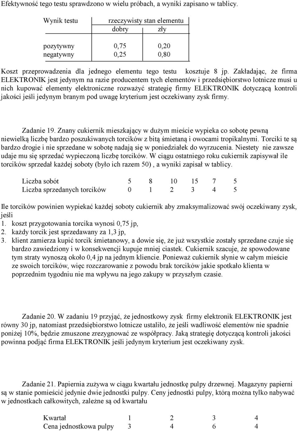 Zakładając, że firma ELEKTRONIK jest jedynym na razie producentem tych elementów i przedsiębiorstwo lotnicze musi u nich kupować elementy elektroniczne rozważyć strategię firmy ELEKTRONIK dotyczącą