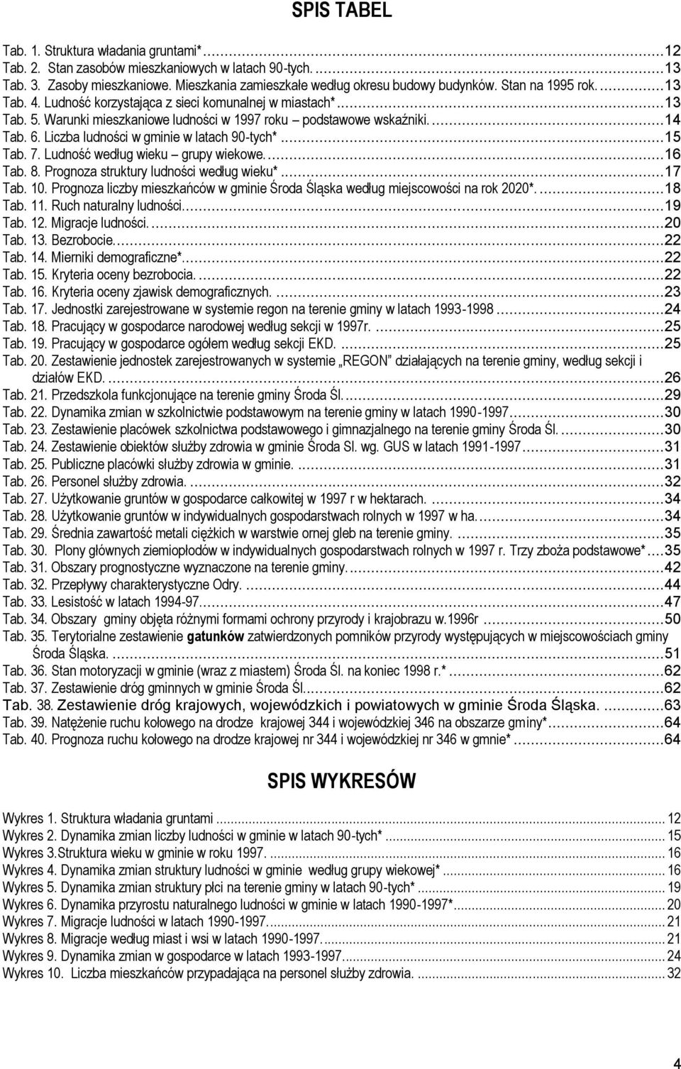 Liczba ludności w gminie w latach 90-tych*... 15 Tab. 7. Ludność według wieku grupy wiekowe.... 16 Tab. 8. Prognoza struktury ludności według wieku*... 17 Tab. 10.