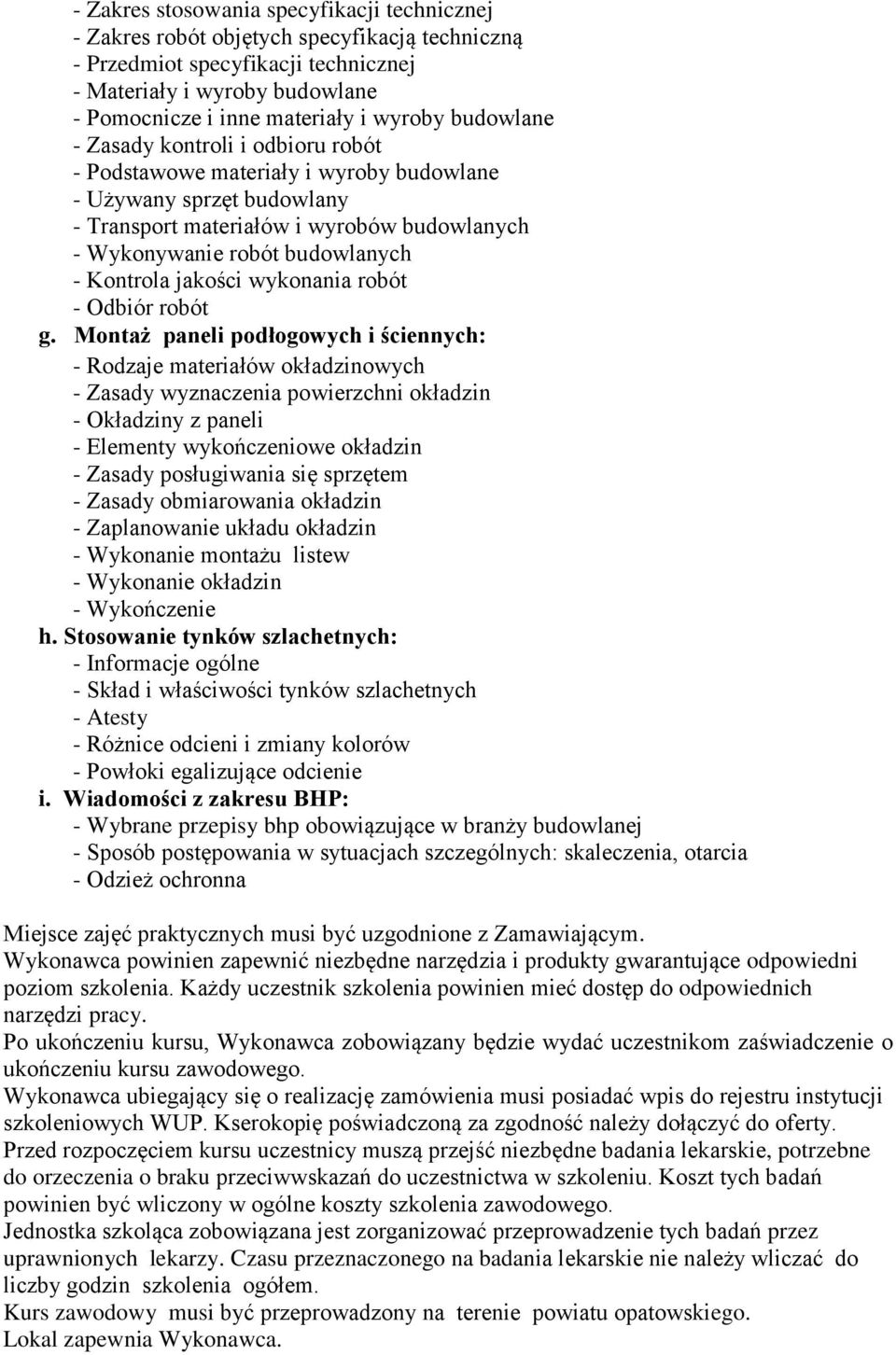 Kontrola jakości wykonania robót - Odbiór robót g.
