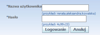 2 Praca z aplikacją 2.1 Okno logowania W celu zalogowania do aplikacji należy wprowadzić dostarczony przez administratora adres do systemu Trezor 3.