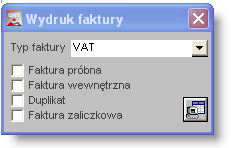 Rejestr - pole to udostępnia listę rejestrów faktur, z której należy wybrać odpowiednią pozycję. Wystawca - pole to udostępnia listę wystawców, z której należy wybrać odpowiednią pozycję.