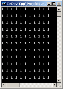 Zagnieżdżona pętla for for (int i = 1; i <= 11; i++) for (int j= 1; j < 11; j++) cout << 1 ; cout << endl; Pętla wypisze blok