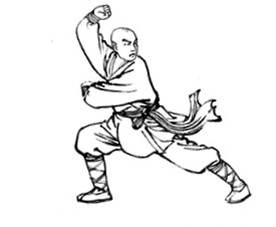Zdjęcie nr 4 przedstawia figury 18 luohanów znajdujących się w klasztorze Shaolin. Ich postacie odzwierciedlają osiemnaście technik walki tworzących styl Osiemnastu Rąk Luohan.