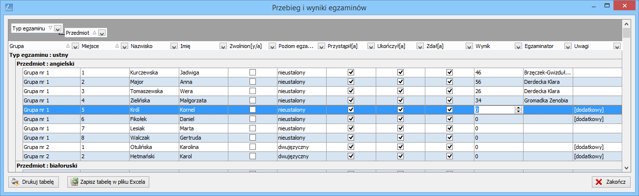 Matury Optivum. Jak wykorzystać program do organizacji egzaminu maturalnego w szkole? 12/13 Skieruj wydruk na drukarkę, klikając przycisk. Zamknij okno Podgląd wydruku. 3.