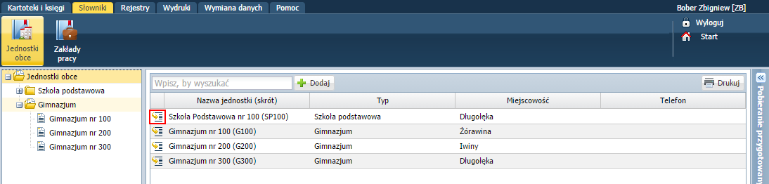 UONET+. W jaki sposób dyrektor szkoły może wykorzystać system w swojej codziennej pracy? 7/15 Widoki Arkusze ocen i Świadectwa umożliwiają drukowanie arkuszy ocen i świadectw. Rysunek 13.