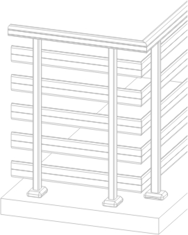 System balustrad aluminiowych VIDO-PROFIL Długość balustrady : 4