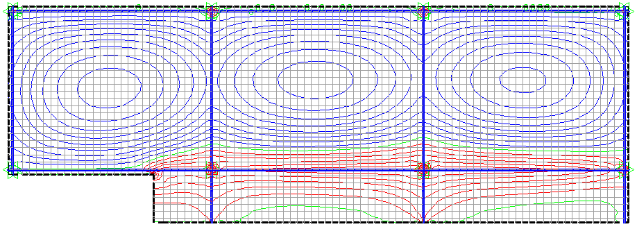 Max momenty My Wymiarowanie płyt stropowych Zbrojenie dołem dla kierunku x Przęsła AB, BC i CD Zginanie Geometria: [cm] b=100.0 h=18.0 a1=3.0 a2=2.0 Moment: [knm] Msd=12.6 Zbrojenie: [cm2] As1=2.