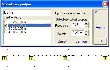ABC 6.2 Obiekt3D Po zdefiniowaniu lub wybraniu warunków obciąŝeniowych program przechodzi do procesu wybierania elementów do wymiarowania. Muszą to być prostoliniowe odcinki o stałym przekroju.
