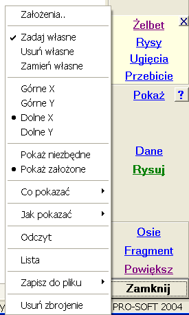 ABC 6.2 Obiekt3D będzie kierunek X, gdyby w tym kierunku nie było zbrojenia to zostanie pokazane zbrojenie o kierunku Y.