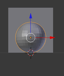 (Tutaj, płaszczyzna została już pomalowana, aby uwidocznić sześciany. Jak tego dokonać, jest wyjaśnione dalej.) Następnie dodajemy kulę (UV Sphere), naszego głównego bohatera animacji.