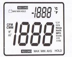 MIN/MAX (temperatura) Używana aby nagrać i przechowywać najniższe i najwyższe odczyty temperatury. 0 C 0 F HOLD (temperatury) Wciśnij aby zatrzymać odczyty temperatury.