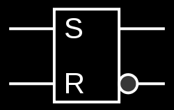 Przerzutnik typu RS Ma dwa wejścia informacyjne S i R, wyjście