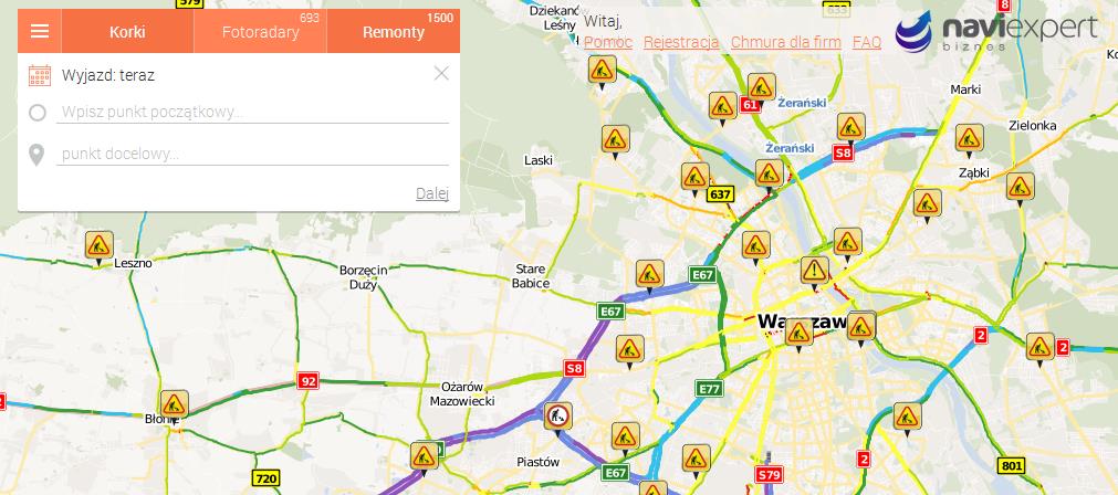 1. Wprowadzenie Do podstawowych elementów serwisu NaviExpert Biznes należą: mapa funkcja