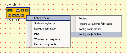 8.1.2 Uruchomić aplikację SIMULand (patrz strony www.metel.eu) 8.1.3 Wybrać urządzenie po przez zakładkę Projekt / Wyszukaj urządzenia.