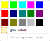 Zmiana stylu (rodzaju) pisma Indeks doln y Indeks górn y Zmiana wielkości czcionki Wyczyszczenie formatowania