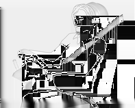 Fotele, elementy bezpieczeństwa 61 Pas bezpieczeństwa środkowego fotela można wyciągnąć z mechanizmu zwijającego tylko wtedy, gdy oparcia są podniesione i zablokowane w uchwytach.
