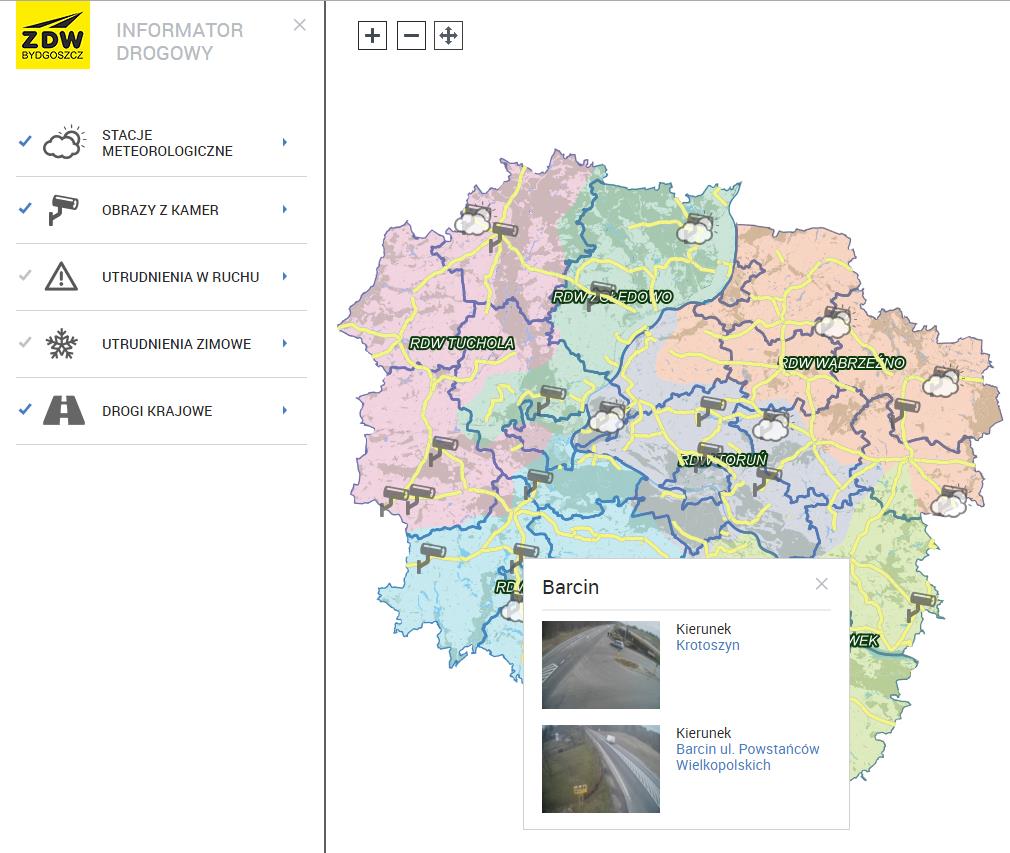 Informator drogowy Informacje o stanie nawierzchni, warunkach atmosferycznych na drogach, wypadkach wpływających na przejezdność drogi, utrudnieniach drogowych i zimowych oraz innych