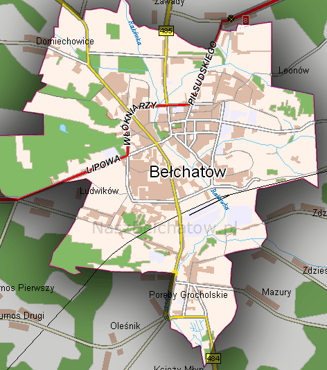 Rysunek 4 Mapa Miasta Bełchatowa III.3.1 Sytuacja demograficzna źródło: www.naszbelchatow.