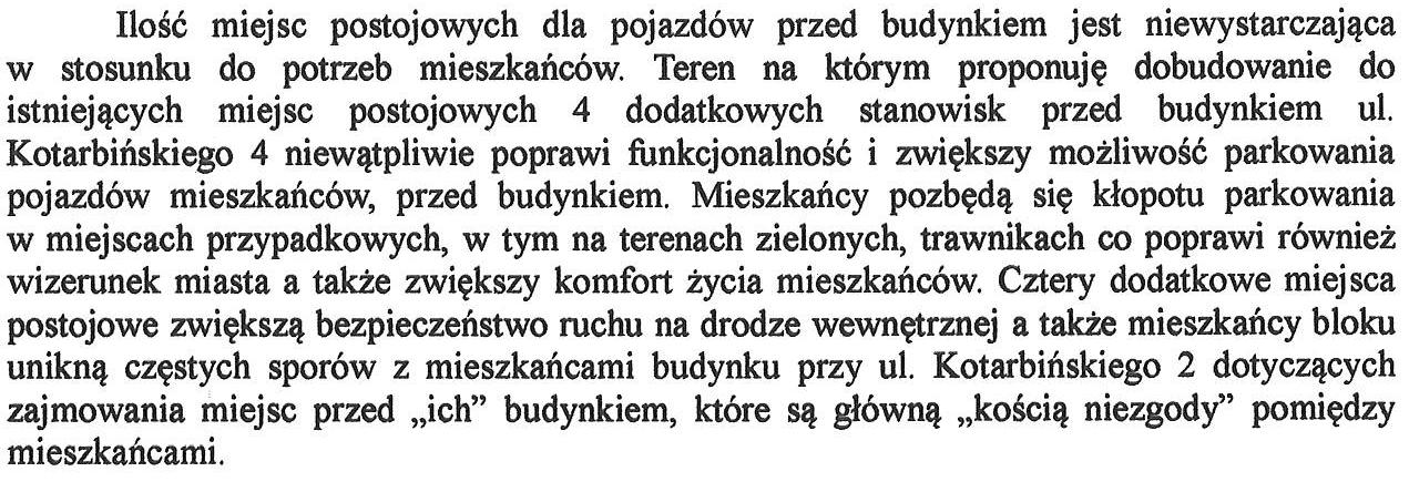 3. Budowa 4 miejsc postojowych przy bloku mieszkalnym ul.