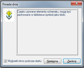 Po uruchomieniu SEE Electrical, na ekranie ukażą się standardowo trzy pionowe obszary oraz Menu górne.