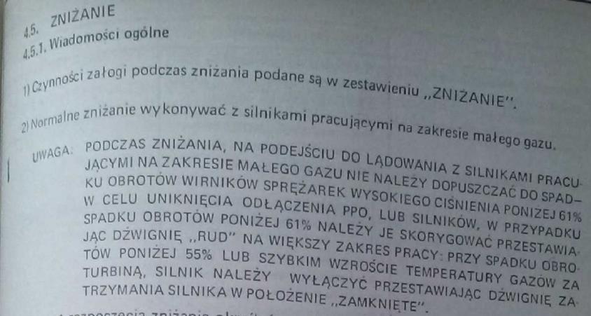 Użycie silników na ścieżce Zespół przeprowadził wstępne analizy pracy silników na ścieżce podejścia.
