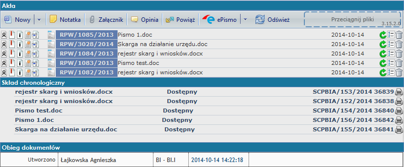 Jeśli jest ono ustawione w pozycji off, do zbioru dokumentów składu możemy dodać tylko dokumnety zarejestrowane w EZD i przyjęte na stan składu chronologicznego w tym samym roku 2) w przypadku