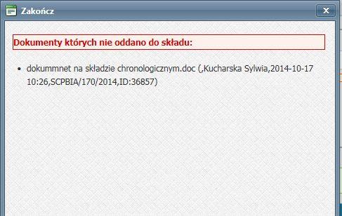 36. Wprowadzono informowanie o cofnięciu koszulki z dokumentami udostępnionymi.
