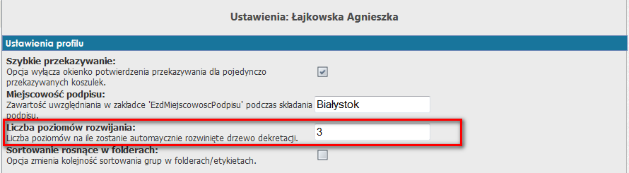 41. Dodano możliwość konfiguracji wyświetlania