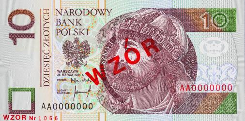 ZADANIE 16. Odczytaj wartości banknotów.